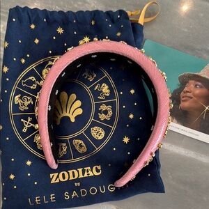 Lele Sadoughi Pink Zodiac Headband